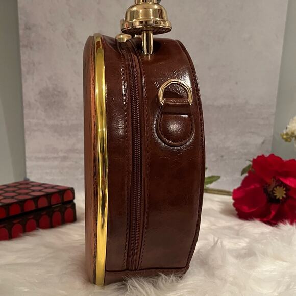 NEW Steampunk Clock Wearable Art Bronze Brown Shoulder Bag or Home Decor NWT - Picture 7 of 14